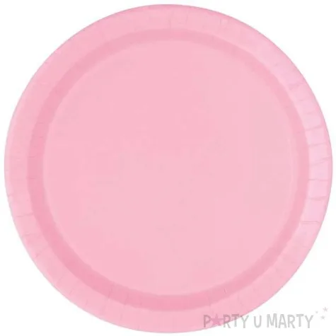 talerzyki papierowe classic rozowy jasny unique 18 cm 8 szt