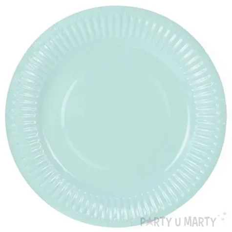 talerzyki papierowe classic turkusowe 18 cm 6 szt