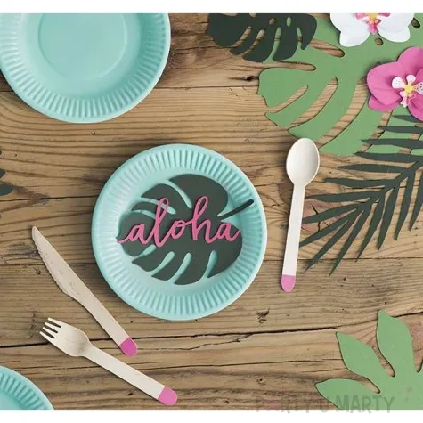 talerzyki papierowe classic turkusowe 18 cm 6 szt