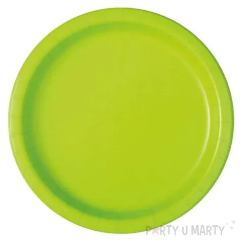 talerzyki papierowe classic zielony neon unique 23 cm 16 szt