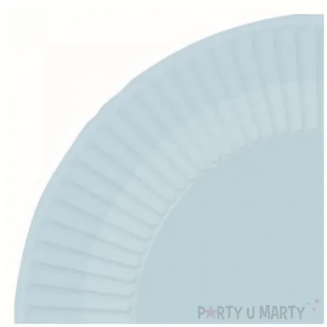 talerzyki papierowe clear sky blekitny amscan 23 cm 8 szt