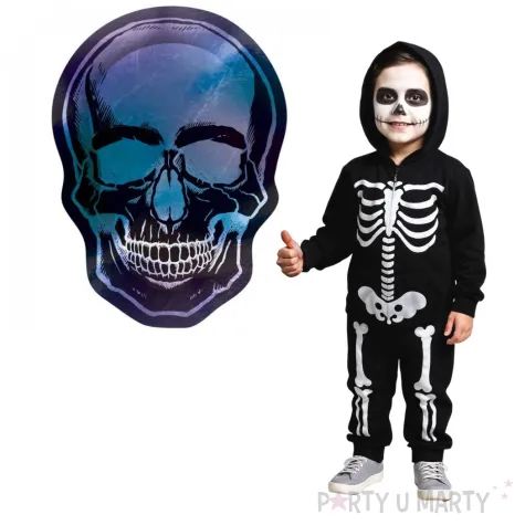 talerzyki papierowe czaszki granatowe amscan 18 cm 8 szt