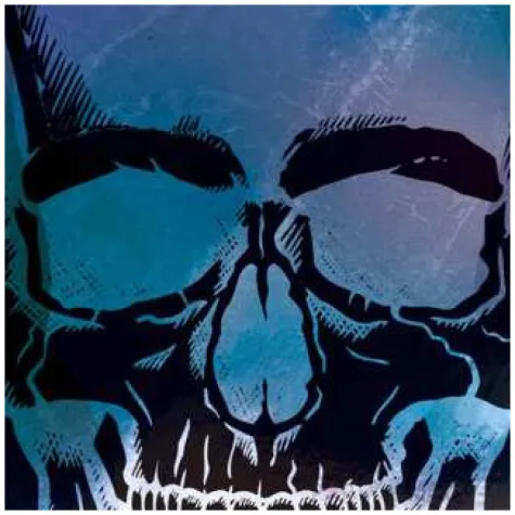 talerzyki papierowe czaszki granatowe amscan 18 cm 8 szt