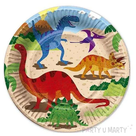 talerzyki papierowe dinozaury fyasa 22 5 cm