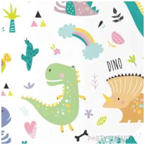 talerzyki papierowe dinozaury partypal 23 cm 6 szt