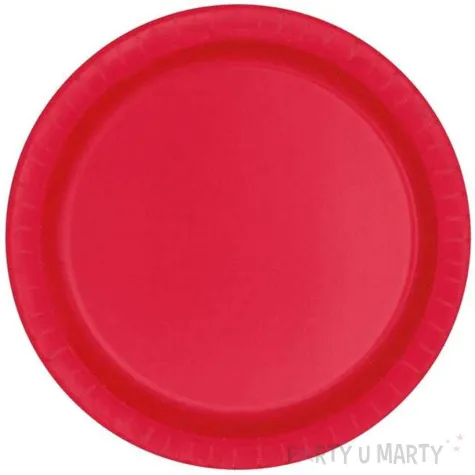 talerzyki papierowe eco classic czerwony unique 23 cm 8 szt