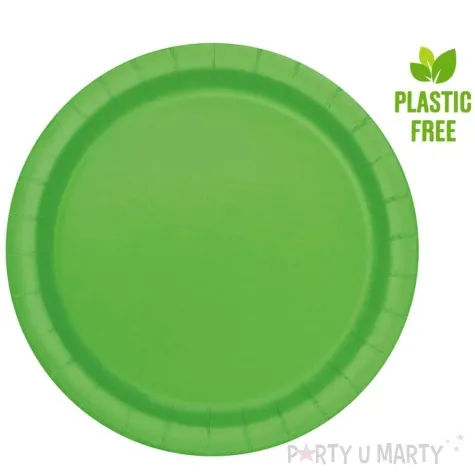 talerzyki papierowe eco classic limonkowe unique 23 cm 8 szt