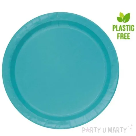 talerzyki papierowe eco classic niebieskie unique 23 cm 8 szt