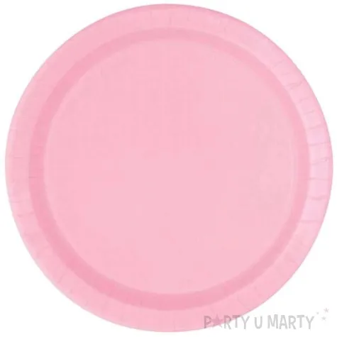 talerzyki papierowe eco classic rozowy jasny unique 23 cm 8 szt