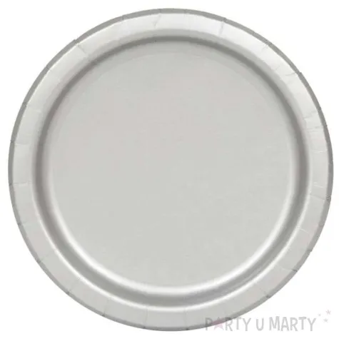 talerzyki papierowe eco classic srebrne unique 23 cm 16 szt