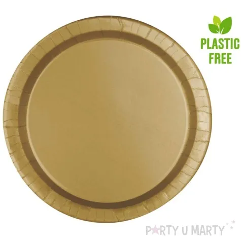 talerzyki papierowe eco classic zloty unique 23 cm 8 szt