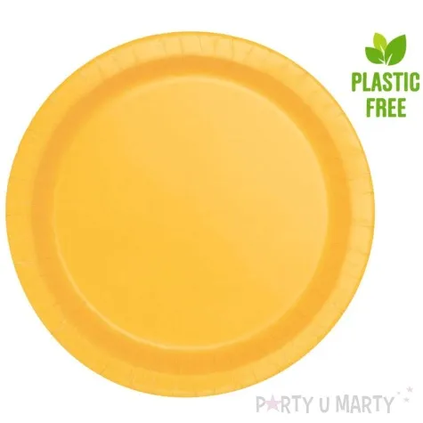 talerzyki papierowe eco classic zolty unique 23 cm 8 szt