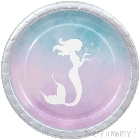 talerzyki papierowe elegant mermaid procos 23 cm 8 szt