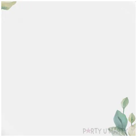 talerzyki papierowe eukaliptus mietowa geometria 18 cm 6 szt