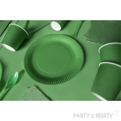 talerzyki papierowe evergreen zielony amscan 23 cm 8 szt