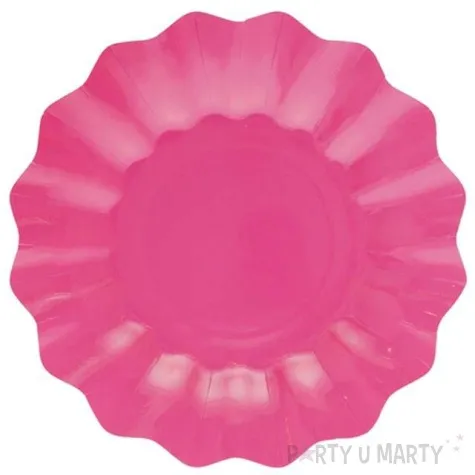 talerzyki papierowe falowane premium fuksja godan 21 cm 8 szt