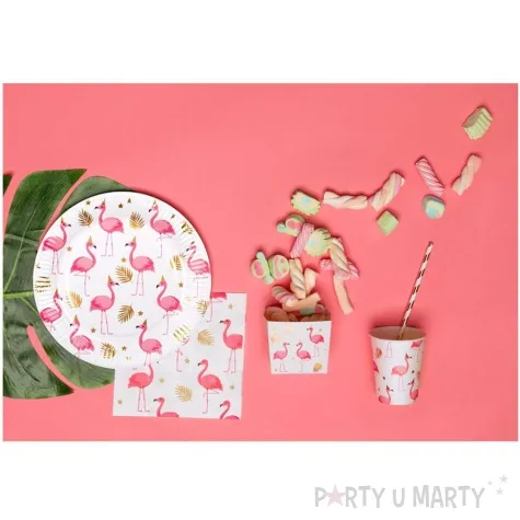 talerzyki papierowe flamingi hawajskie boland 23 cm 10 szt