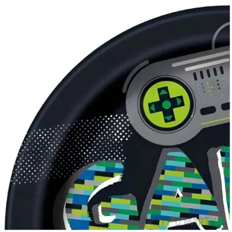 talerzyki papierowe game over czarny unique 23 cm 8 szt