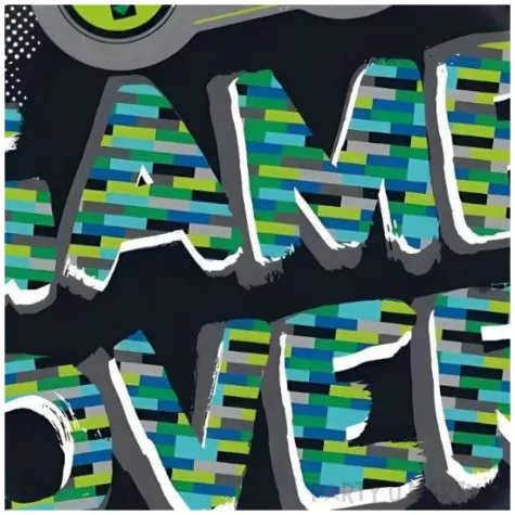 talerzyki papierowe game over czarny unique 23 cm 8 szt