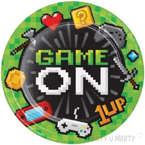 talerzyki papierowe gaming party creative converting 23 cm 8 szt