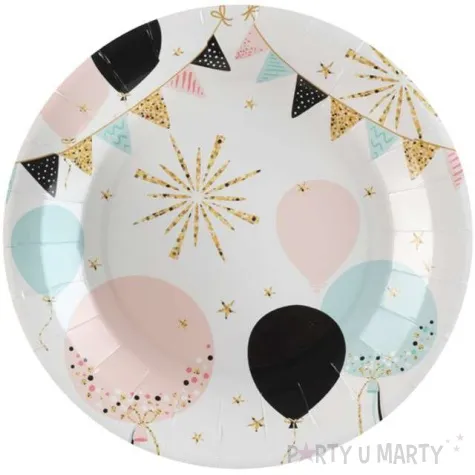 talerzyki papierowe glitter santex 23 cm 10 szt