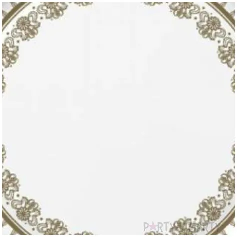 talerzyki papierowe gold ornament zlote maki 18 cm 8 szt