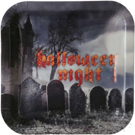 talerzyki papierowe graveyard cmentarz santex 23 cm 10 szt