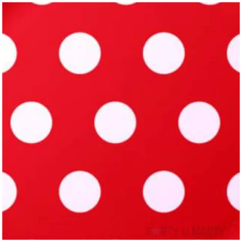 talerzyki papierowe grochy czerwony fsopakowania 23 cm 8 szt