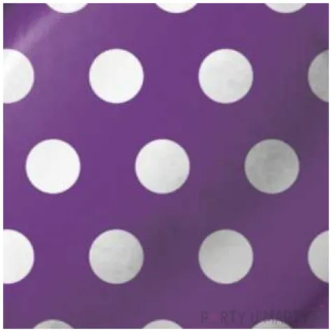 talerzyki papierowe grochy fioletowy fsopakowania 23 cm 8 szt