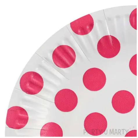 talerzyki papierowe groszki magenta godan 18 cm 6 szt