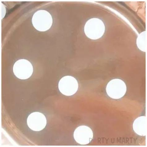 talerzyki papierowe groszki rozowe zloto godan 18 cm 6 szt