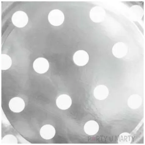 talerzyki papierowe groszki srebrne godan 23 cm 6 szt