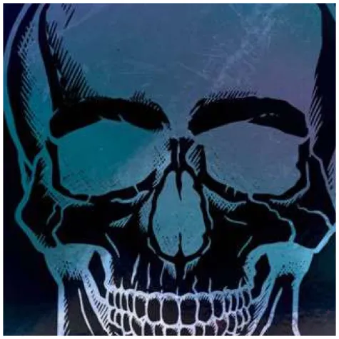 talerzyki papierowe halloween czaszka granatowe amscan 23 cm 8 szt