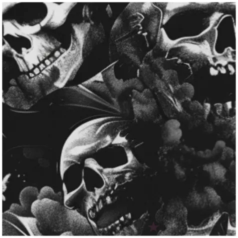 talerzyki papierowe halloween czaszki czarny bialy congee 18 cm 6 szt