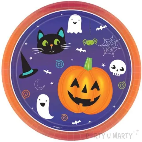 talerzyki papierowe halloween friends amscan 22 8 cm 8 szt