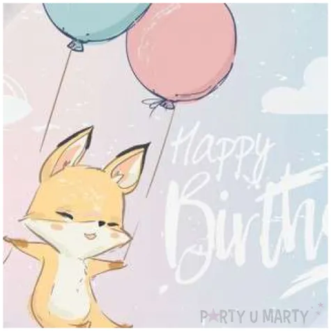 talerzyki papierowe happy birthday lisek godan 23 cm 6 szt