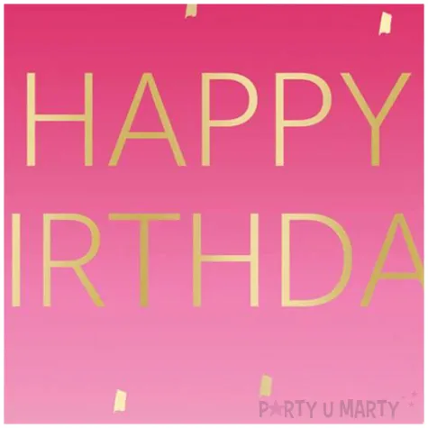 talerzyki papierowe happy birthday rozowy procos 23 cm 8 szt