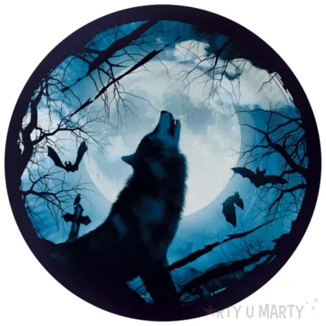 talerzyki papierowe haunted forest halloween amscan 23 cm 8 szt