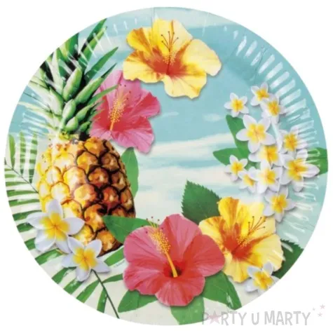 talerzyki papierowe hawajskie party boland 23cm 10 szt