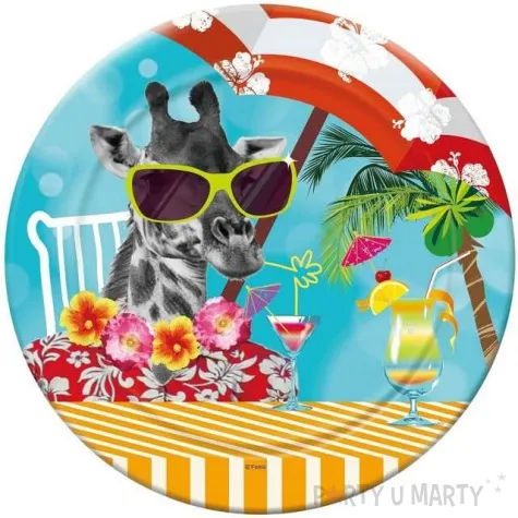 talerzyki papierowe hawajskie party procos 23 cm 6 szt