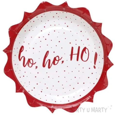 talerzyki papierowe ho ho ho boze narodzenie santex 18 cm 10 szt