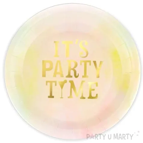 talerzyki papierowe its party time pastelowe partypal 23 cm 8 szt