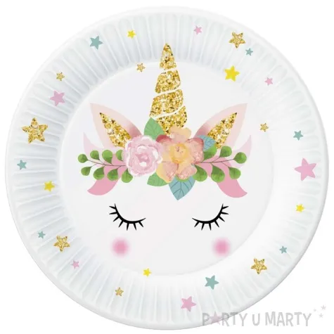 talerzyki papierowe jednorozec godan 18 cm 6 szt