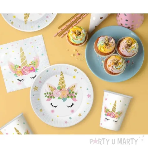 talerzyki papierowe jednorozec godan 18 cm 6 szt