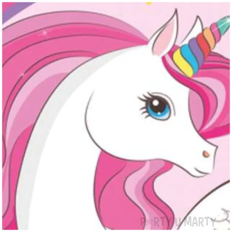 talerzyki papierowe jednorozec teczowy procos 20 cm 8 szt