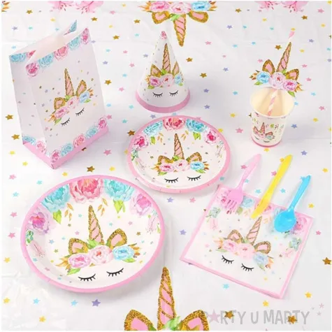 talerzyki papierowe jednorozec unicorn jix 23 cm 6 szt