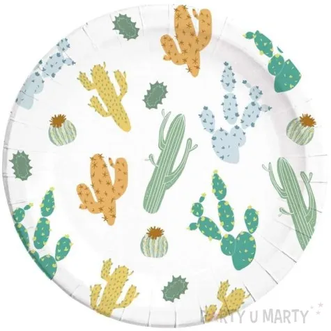 talerzyki papierowe kaktus procos 23 cm 8 szt