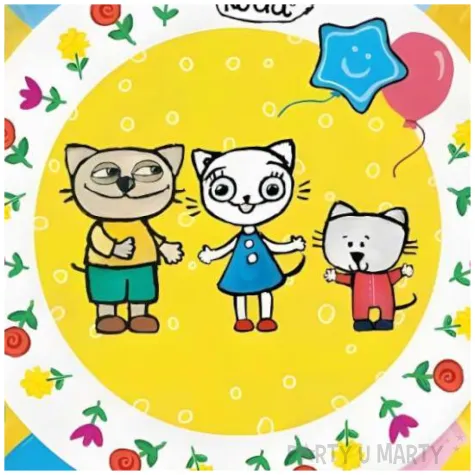 talerzyki papierowe kicia kocia godan 18 cm 6 szt