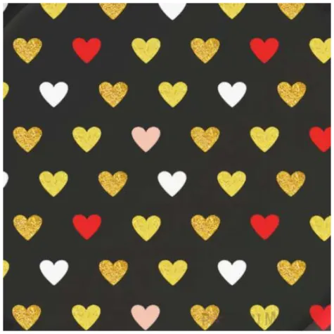 talerzyki papierowe kolorowe serduszka xoxo czarny godan 18 cm 6 szt