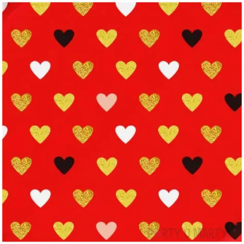 talerzyki papierowe kolorowe serduszka xoxo czerwony godan 18 cm 6 szt